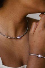 Collier Tango - Murano Lavande