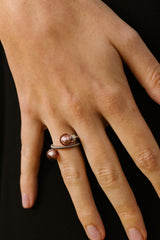 Bague diamant femme Swiss made avec Murano Pourpre Light
