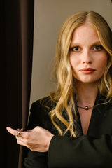 Collier Twist - Murano Pourpre light