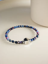 Liliflo - Bijoux Modulables Swiss made - Bracelet en pierres semi-précieuses Rubis Saphir et finition couleur naturel