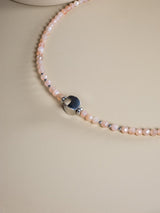 Liliflo - Bijoux Modulables Swiss made - Collier Limbo un tour en pierres semi-précieuses Pierre de soleil et finition couleur naturel