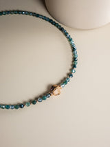 Liliflo - Bijoux Modulables Swiss made - Collier Limbo un tour en pierres semi-précieuses Agathe mousse et finition couleur naturel