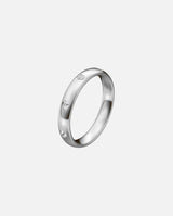 Alliance femme 8 diamants or gris Horizon 3,5 mm