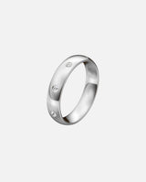Alliance femme 8 diamants or gris Horizon 4,5 mm
