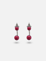 Boucles d'oreilles Karine - Murano Rouge