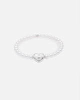 Liliflo - Bracelet femme en perle de Cumingii et Lien interchangeable Coeur en couleur acier