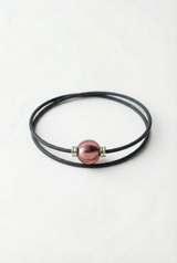 Armband Noir Absolu - Klassisch - Zierverschluss Murano Purpur light