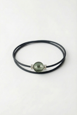 Bracelet Noir Absolu - Classique - Lien Murano Tahiti