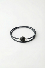 Armband Absolutes Schwarz - Klassisch - Lavastein-Glieder