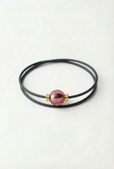 Armband Noir Absolu - Klassisch - Zierverschluss Murano Purpur light