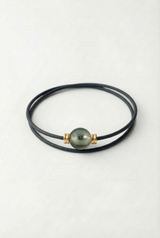 Bracelet Noir Absolu - Classique - Lien Murano Tahiti