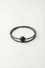 Armband Absolutes Schwarz - Klassisch - Lavastein-Glieder