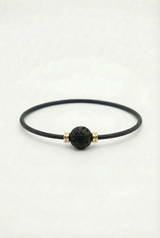 Armband Absolutes Schwarz - Klassisch - Lavastein-Glieder