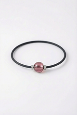 Bracelet Noir Absolu - Diamants - Lien Murano Pourpre light