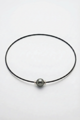 Collier Noir Absolu - Classique - Perle de Tahiti