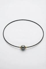 Collier Noir Absolu - Classique - Perle de Tahiti