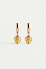 Boucles d'oreilles Iris - Coeur Murano or