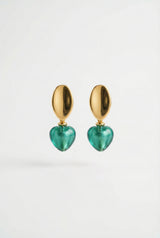 Boucles d'oreilles Giorgia - Coeur Murano lagune