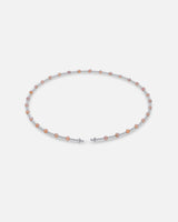 Liliflo - Bijoux modulable Swiss made - Collier femme couleur acier en pierre de Lune - fermoir interchangeable Pierre de Lune