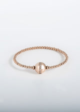 Bracelet pour femme en acier rosé et zircon