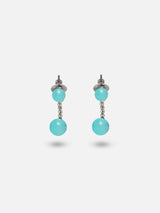 Liliflo - Bijoux modulable Swiss made - Boucles d'oreilles interchangeable en pierre Amazonite