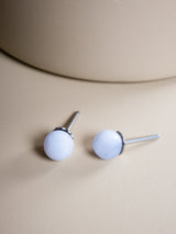 Liliflo_Bijoux modulables Swiss made_Clous d’oreilles_Pierre semi-précieuse_Calcédoine