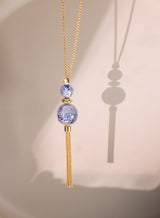 Sautoir - Murano Aube-Argenté