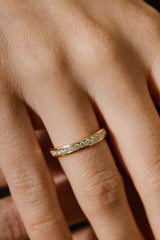 Liliflo - Bijoux Swiss made - Alliance de mariage Venise or jaune recyclé 18 cts avec diamants