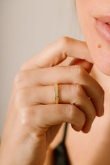 Liliflo - Bijoux Swiss made - Alliance de mariage Venise or jaune recyclé 18 cts avec diamants