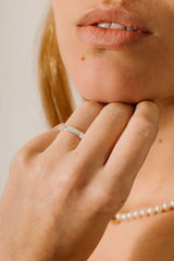 Alliance femme or rose Rectangle 3,5 mmLiliflo - Bijoux Swiss made - Alliance femme or gris Zephyr 3,5 mm