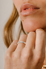 Liliflo - Bijoux Swiss made - Alliance femme or gris Zephyr 4,5 mm - Effet poli