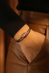 Armband Noir Absolu - Klassisch - Zierverschluss Murano Purpur light