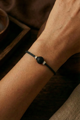 Bracelet Noir Absolu - Diamants - Lien Lave