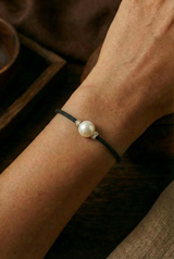 Armband Noir Absolu - Diamanten - Zierverschluss Perle Cumingii weiß
