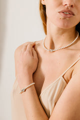 Liliflo - bijoux modulables Swiss made - bracelet perles de culture  - Lien Eternité en acier