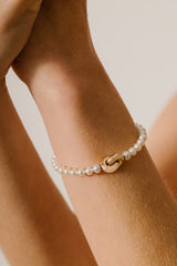 Liliflo - bijoux modulables Swiss made - bracelet perles de culture  - Lien Eternité en or jaune 18 cts