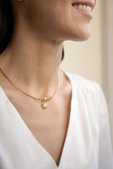 Collier interchangeable Swiss made - Collection Edelweiss Melanie Oesch - Collier couleur acier doré et Lien Edelweiss