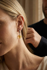 Boucles d'oreilles Iris - Coeur Murano or