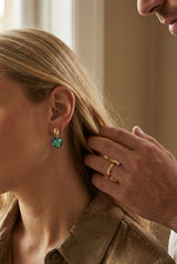 Boucles d'oreilles Giorgia - Coeur Murano lagune