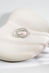 Liliflo_Bijoux modulable swiss made_Perle rosé_Bague interchangeable Tango_couleur acier sans diamant