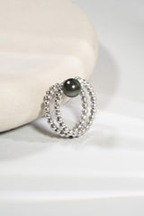 Liliflo_Bijoux modulable swiss made_Perle de tahiti_Bague interchangeable Tango_couleur acier sans diamant