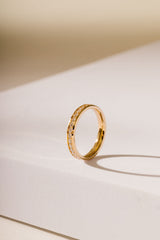 Liliflo - Bijoux Swiss made - Alliance de mariage Venise or jaune recyclé 18 cts avec diamants