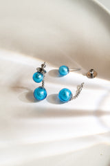 Boucles d'oreilles Karine - Murano Aqua