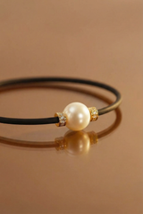 Armband Noir Absolu - Diamanten - Zierverschluss Perle Cumingii weiß