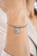 Bracelet interchangeable Swiss made - Collection Edelweiss Melanie Oesch - Collier couleur acier et Lien Edelweiss