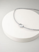 Liliflo - Bijoux interchangeables Swiss made - Collier Tango et Lien Coeur en couleur acier