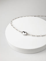 Liliflo - Bijoux modulable Swiss made - Collier femme couleur acier en perle Cumingii - fermoir interchangeable Lien Coeur