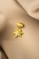 Lien Edelweiss interchangeable Swiss made - Collection Edelweiss Melanie Oesch - Lien couleur acier doré