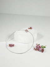 Collier Twist - Murano Cube Pourpre light