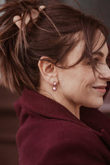 Boucles d'oreilles Karine - Murano Pourpre light